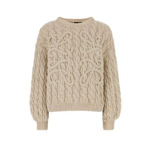 Loewe Paula's Ibiza Women Sand Cotton Blend Oversize Sweater